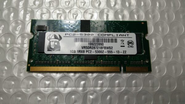 Viking PC2-5300 Z-555-13-ZZ SODIMM 1GB DDR2 Memory 2Rx8 VR5DP287218FBWS2