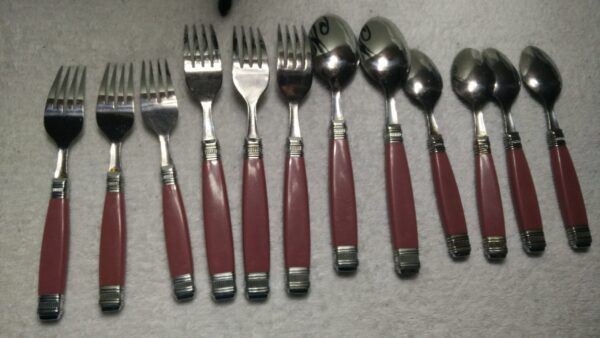 Pink Silverware Set Unbranded Stainless Taiwan - Image 2