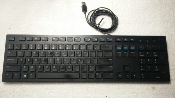 Dell KB216 Slim Wired USB Keyboard Black G4D2W RKR0N N6R8G 0G4D2W 0RKR0N 6WMN0