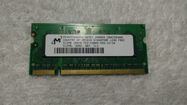 Micron 512MB 667MHz PC2-5300S DDR2 Memory RAM MT4HTF6464HY-667E1