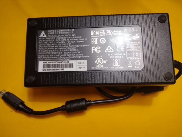 DELTA DPS-150AB-15 12V 12.5A 4-Pin 150W Power Supply AC Adapter Charger Black