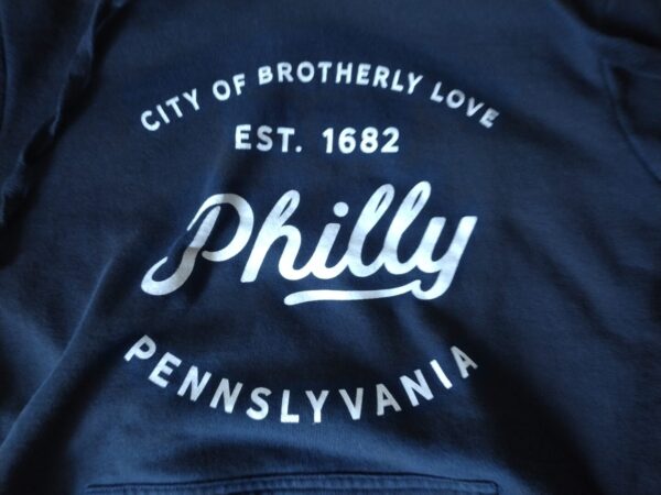 Philly Philadelphia Pennsylvania City of Brotherly Love Pullover Hoodie Navy Dark Blue - Image 2