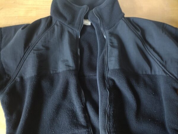 Military Black Polartec Fleece Jacket, Synthetic ECWCS Cold Weather, LARGE - Image 2
