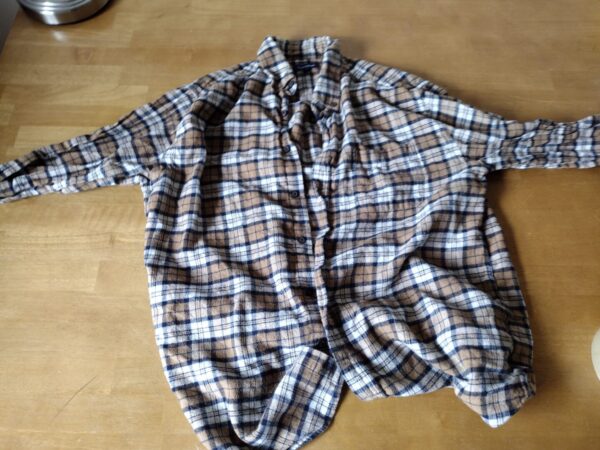 Croft & Barrow Button Down Shirt Mens Medium Yellow/White/Blue Plaid Long Sleeve M