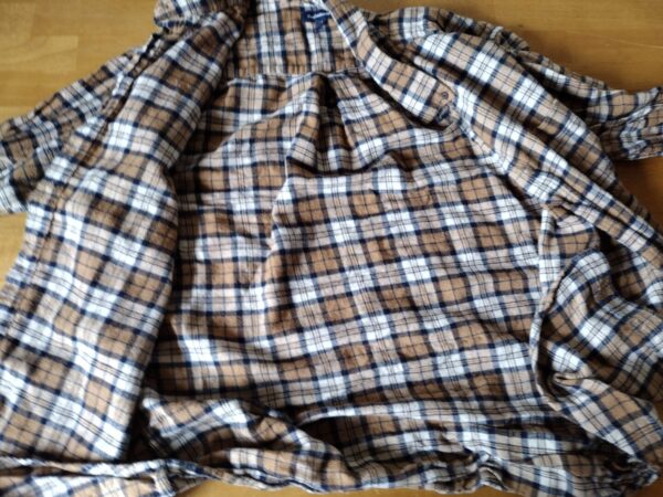 Croft & Barrow Button Down Shirt Mens Medium Yellow/White/Blue Plaid Long Sleeve M - Image 3