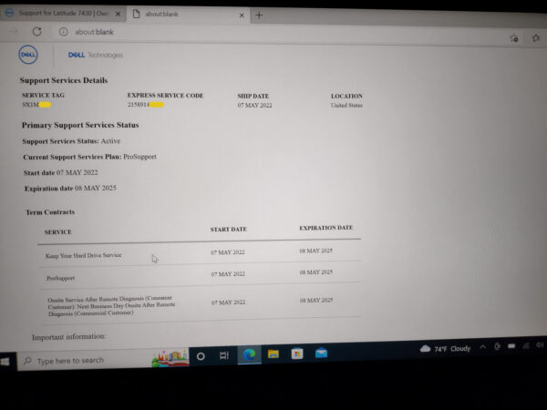 DELL LATITUDE 7430 i7-1265U vPRO 32GB DDR4 512GB SSD FHD TOUCH TB4 WARRANTY 2025 - Image 11
