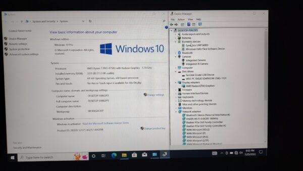 LENOVO THINKPAD T14 AMD RYZEN PRO 4750U 32GB RAM 256GB SSD FHD W10 USBC WTY 2023 - Image 11