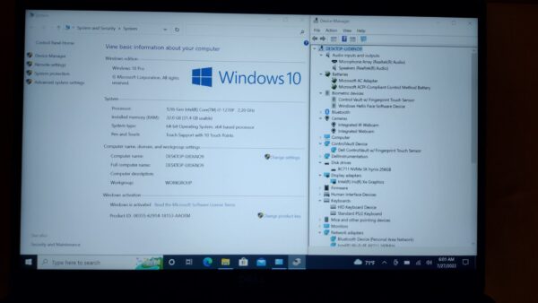 DELL LATITUDE 7430 i7-1270P 32GB DDR5 256GB SSD FHD TOUCH TB4 W10 PRO - Image 11