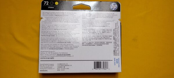 New Genuine HP 72 Matte Black & Yellow Printhead Designjet MAR 2023 C9384A - Image 2