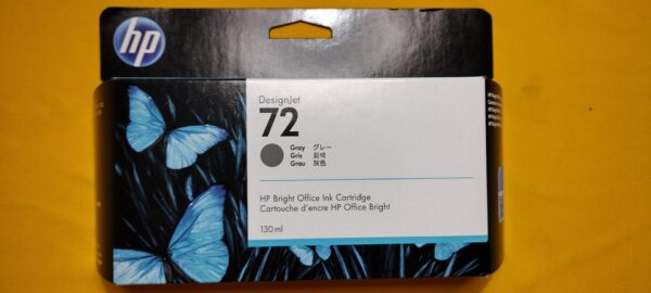 Genuine HP 72 DesignJet Gray 130ml Ink Cartridge, C9374A, New Sealed May 2022