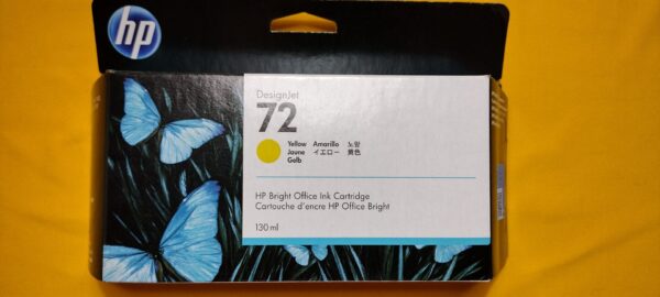 Genuine HP 72 Yellow DesignJet Ink Cartridge 130ml (C9373A) EXP APR 2023