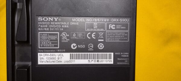 Sony DRX-S90U Slim External USB DVD-RW CD-RW Multi Recorder Rewritable Drive - Image 3