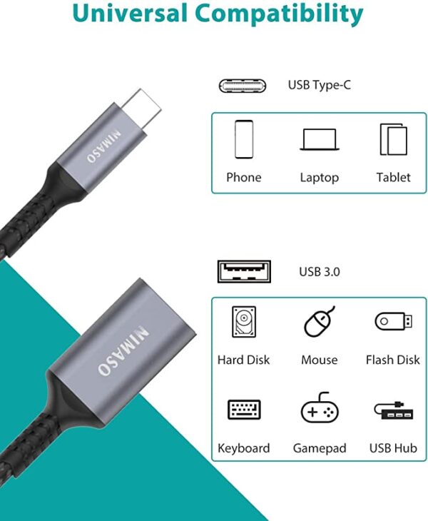 NIMASO USBC USB-C to USB 3.0 Adapter 2-pack,Thunderbolt 3/4 to USB - Image 7