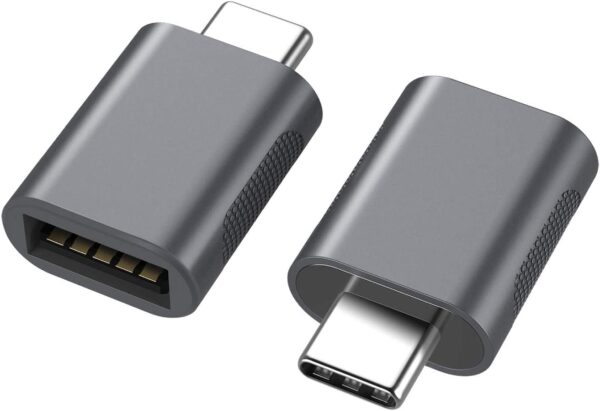 nonda USB-C to USB 3.0 Adapter (2 Pack)(USB Type C to USB) Thunderbolt, Space Gray