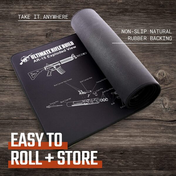 Ultimate Rifle Build Gun Cleaning Mat Exploded Parts Diagram & Magnetic Tray - Image 6