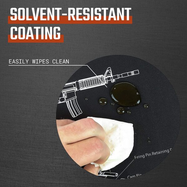 Ultimate Rifle Build Gun Cleaning Mat Exploded Parts Diagram & Magnetic Tray - Image 4