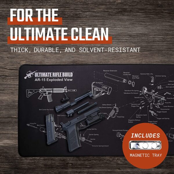 Ultimate Rifle Build Gun Cleaning Mat Exploded Parts Diagram & Magnetic Tray - Image 5