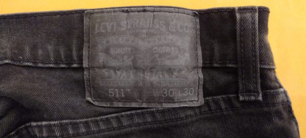 Levi's 511 Jeans Men's 30x30 Faded Black Slim-Fit Stretch Denim Skinny - Image 6