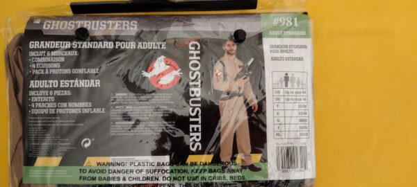 Ghostbusters Halloween Costume Proton Pack Adults, Standard Jumpsuit Party City - Image 6