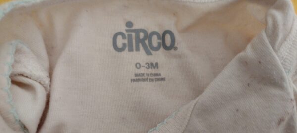 Circo Newborn 0-3M  Girl Top White "Little Lady" and Frillys Spaghetti Strips - Image 2