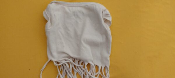 Circo Newborn 0-3M  Girl Top White "Little Lady" and Frillys Spaghetti Strips - Image 3