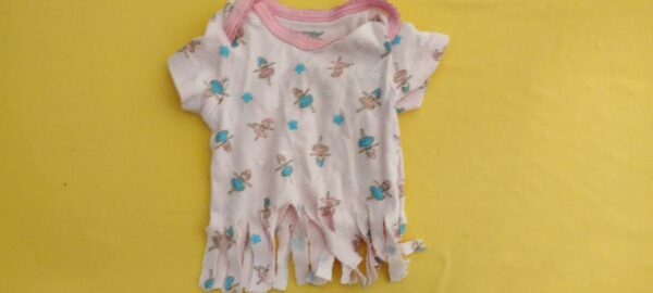 Gerber Onesies Girl Newborn 0-3M Pink Ballerina Top Cotton Frilly