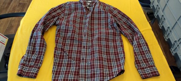 Croft & Barrow Easy Care Mens Red Blue Plaid Flannel Long Sleeve Shirt Small