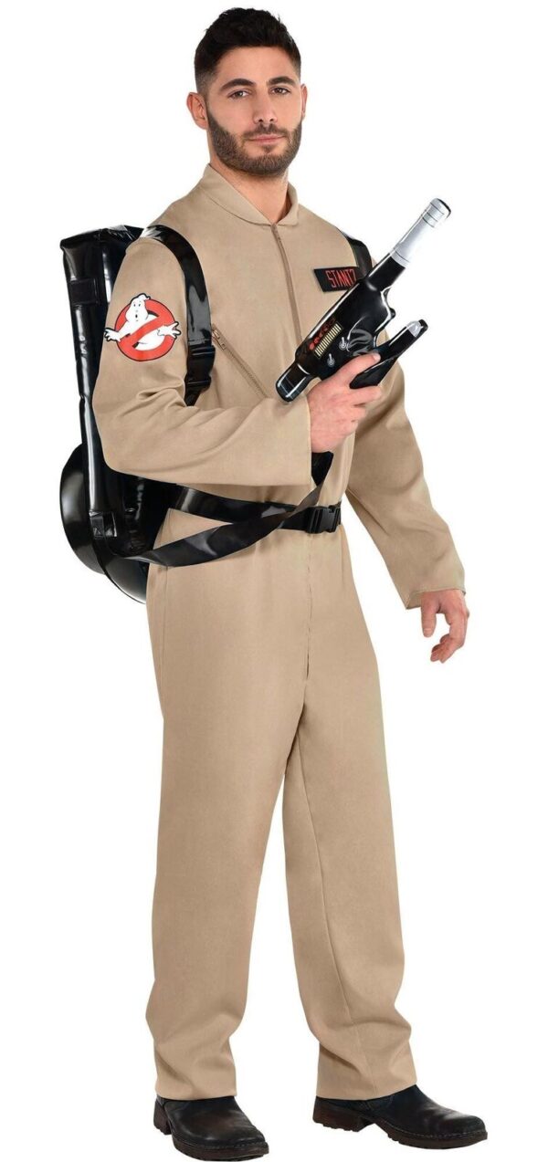 Ghostbusters Halloween Costume Proton Pack Adults, Standard Jumpsuit Party City