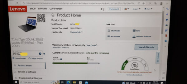 LENOVO THINKPAD T14S AMD RYZEN PRO 4750U 16GB RAM 256GB SSD FHD FPR WTY 2025 - Image 12