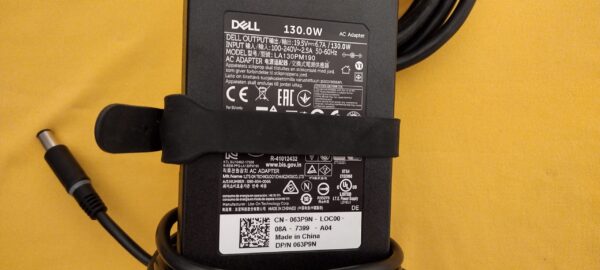 Dell 130W 19.5V 7.4mm AC Power Adapter Charger LA130PM190-00 63P9N 063P9N - Image 2