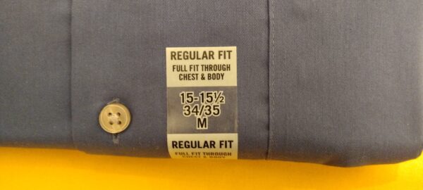 Van Heusen Ultra Flex Blue Navy Dress Shirt Men's Regular Fit 15-15.5  34/35 - Image 2