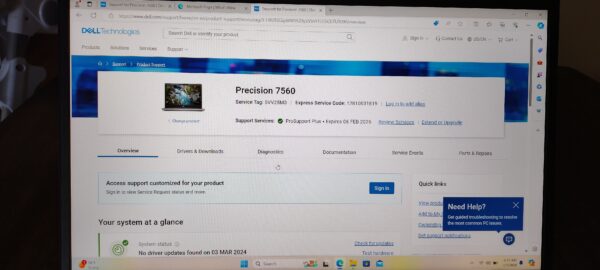 DELL PRECISION 7560 XEON W-11955M 128GB ECC RAM NVIDIA A5000 FHD 4TB SSD W11 WTY - Image 10
