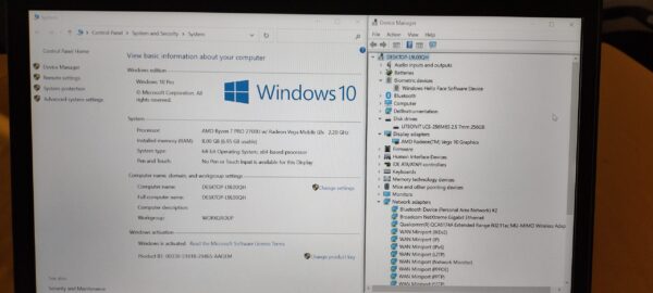 DELL LATITUDE 5495 14" RYZEN 2700U PRO 8GB 256GB SSD FHD USBC W10P SC IR - Image 11