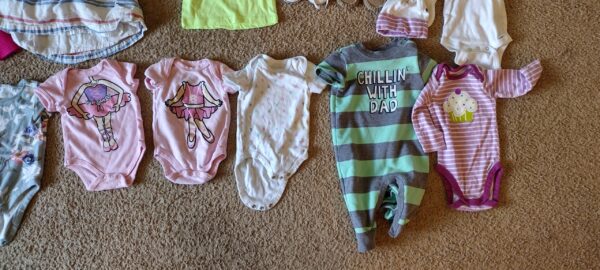 3-6 Month Baby Girl Clothes - Lot of 33 - Tops, Coats, Bottoms, Shoes, and more - Image 4