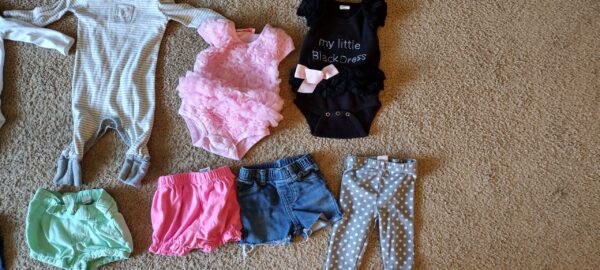3-6 Month Baby Girl Clothes - Lot of 33 - Tops, Coats, Bottoms, Shoes, and more - Image 8