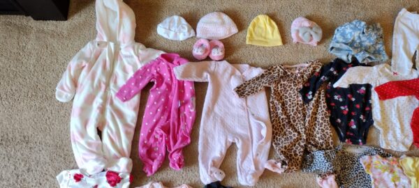 6 Month Baby Girls Clothes Lot of 31 - Coat, Tops, Bottoms, Hats, and more - Image 2