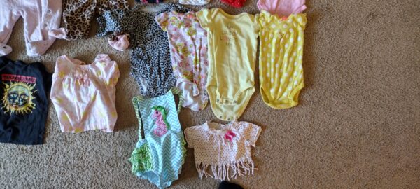 6 Month Baby Girls Clothes Lot of 31 - Coat, Tops, Bottoms, Hats, and more - Image 4