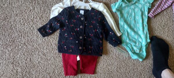 6 Month Baby Girls Clothes Lot of 31 - Coat, Tops, Bottoms, Hats, and more - Image 8