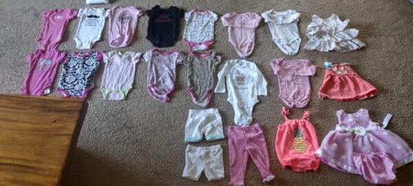 Lot of 27 Baby Girl Clothes 6-9M Months