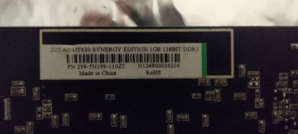 ZOTAC NVIDIA GeForce GT630 Synergy Edition 1GB DDR3 Graphics Card - Image 3