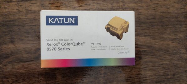 2 KATUN YELLOW SOLID INK STICKS 108R00928 for XEROX COLOR QUBE 8570 P/N 39399