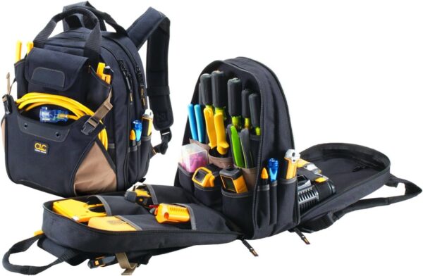 CLC Work Gear 1134 Carpenter's Tool Backpack, 44 Pockets, Padded Back Support - Image 9