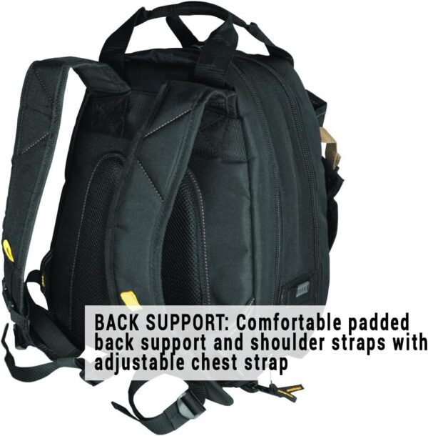 CLC Work Gear 1134 Carpenter's Tool Backpack, 44 Pockets, Padded Back Support - Image 4