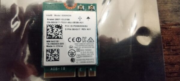 Dell Intel Dual-Band 8260NGW WLAN WiFi Wireless M.2 BlueTooth 4.2 Card 8XG1T - Image 2