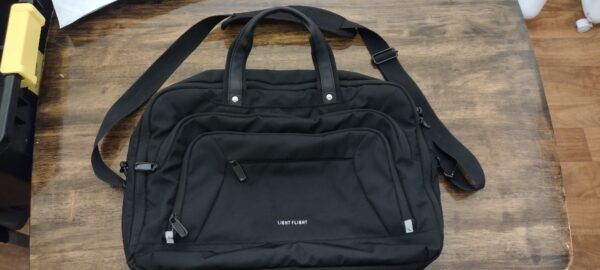 LIGHT FLIGHT Laptop Bag 17.3 Inch Laptop Briefcase Men Women Expandable Large Computer Bag (Black)