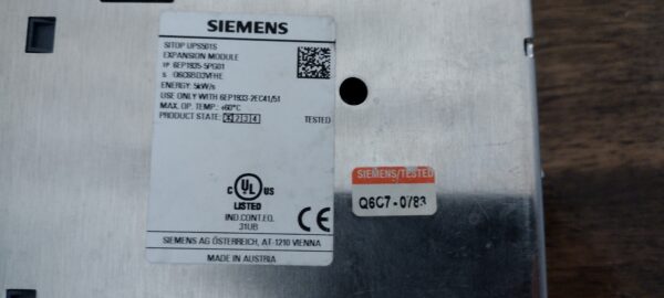 SIEMENS SITOP UPS501S CAPACITOR 6EP1935-5PG01 EXPANSION MODULE - Image 3
