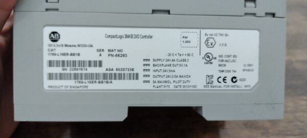 Allen-Bradley 1769-L16ER-BB1B CompactLogix 384KB DI/O Controller - Image 2