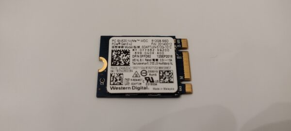 Dell 14 5482 Western Digital 512GB NVMe M.2 SSD SDAPTUW-512G-1012 FFD82