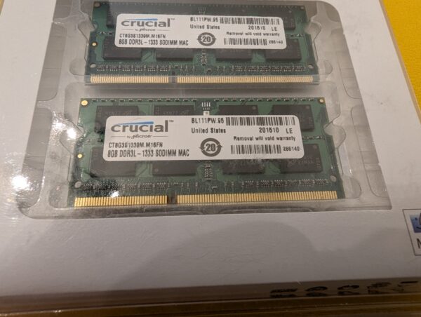 Crucial Memory for Mac 16GB Kit (2x8GB) 8GB DDR3L-1333 SODIMM CT8G3S1339M - Image 3