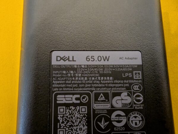 New Genuine Dell 65W USB Type-C AC Power Adapter HA65NM190 DA65NM190 LA65NM190 - Image 5